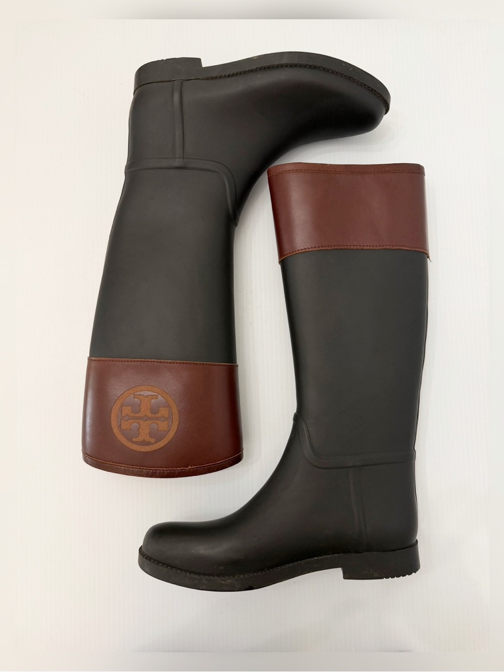 Tory Burch Diana Tall Rain Boots - 10 - Picture 7 of 14